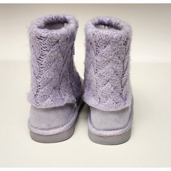 Jumping Beans Reagann Toddler Girls Winter Sweater Boots Lavender Purple Size 11 - Picture 7 of 14
